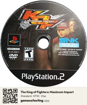 The King of Fighters: Maximum Impact PlayStation 2, NTSC disc