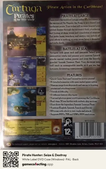 Pirate Hunter: Seize & Destroy Computer, PAL box back