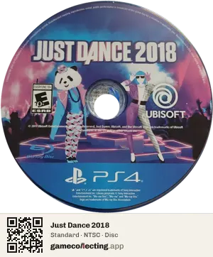 Just Dance 2018 PlayStation 4, NTSC disc