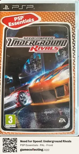 Need for Speed: Underground Rivals PlayStation Portable, PAL box front