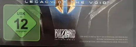 StarCraft II: Legacy of the Void, the USK square on its front