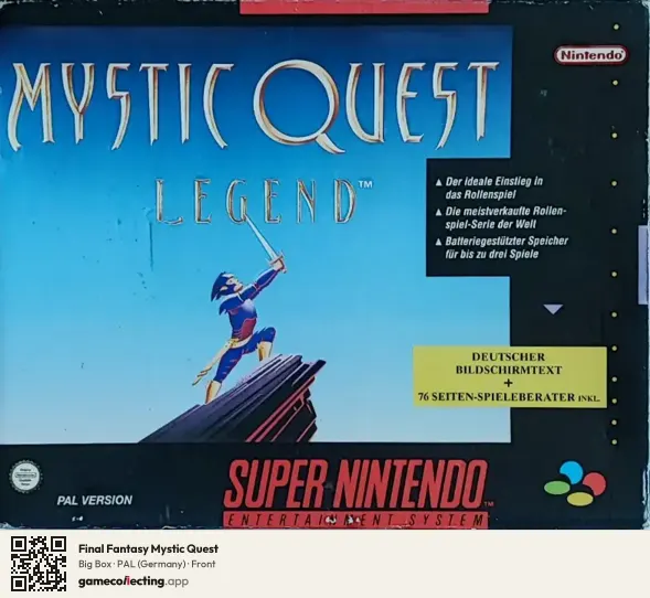 Final Fantasy Mystic Quest Super Nintendo Entertainment System, Germany box front