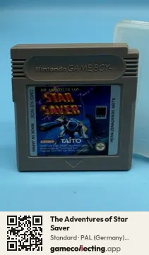 The Adventures of Star Saver Game Boy, PAL cartridge label