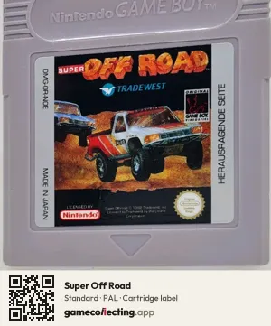 Super Off Road Game Boy, PAL cartridge label