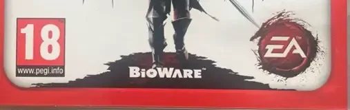 Dragon Age II, the PEGI square on its front
