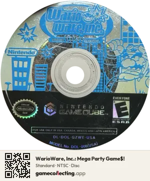 WarioWare, Inc.: Mega Party Game$! Nintendo GameCube, NTSC disc