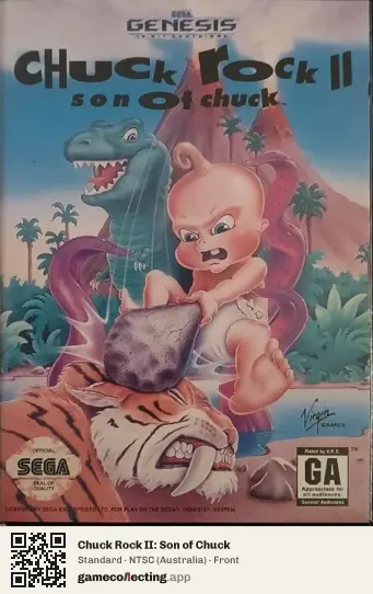 Chuck Rock II: Son of Chuck Sega Mega Drive / Genesis, Australia box front