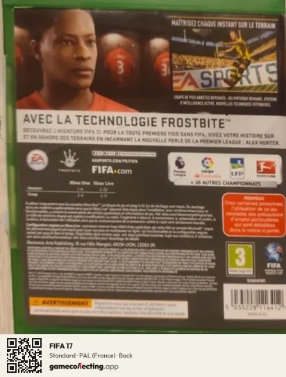 FIFA 17 Xbox One, France box back