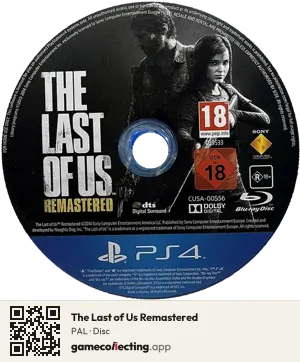 The Last of Us Remastered PlayStation 4, PAL disc