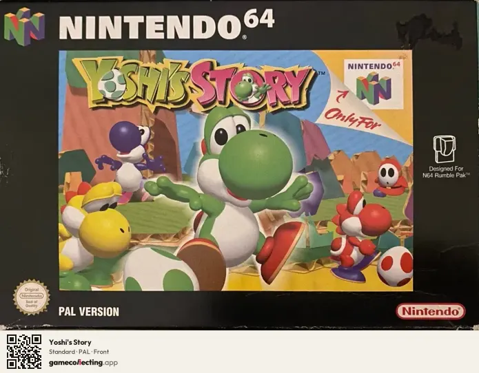 Yoshi's Story Nintendo 64, PAL box front