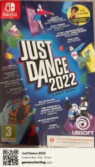 Just Dance 2022 Nintendo Switch, PAL box front
