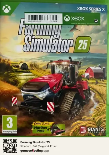 Farming Simulator 25 Xbox Series X, Belgium box front