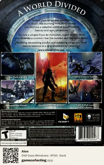 Aion Computer, NTSC box back