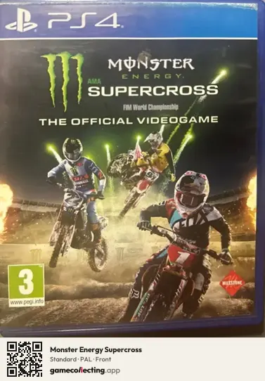 Monster Energy Supercross PlayStation 4, PAL box front