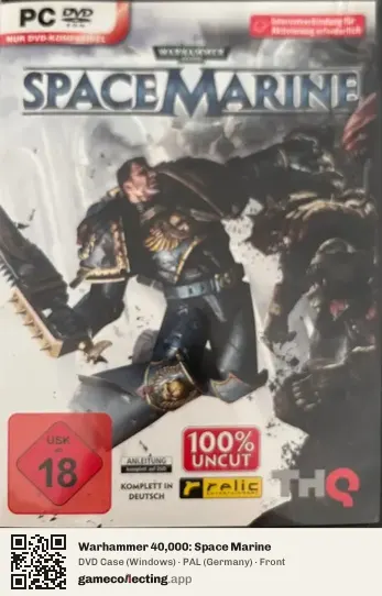 Warhammer 40,000: Space Marine Computer, Germany box front