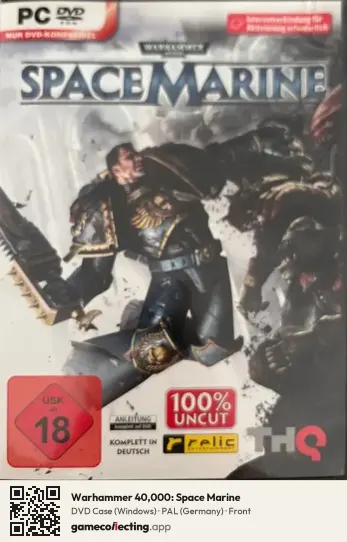 Warhammer 40,000: Space Marine Computer, Germany box front