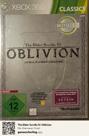 The Elder Scrolls IV: Oblivion Xbox 360, Germany box front