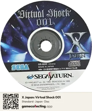 X Japan: Virtual Shock 001 Sega Saturn, Japan disc