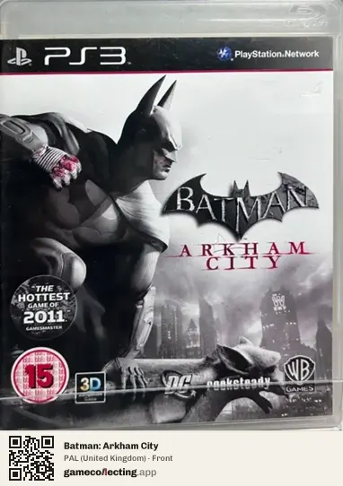 Batman: Arkham City PlayStation 3, United Kingdom box front