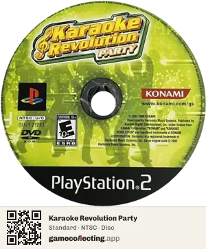 Karaoke Revolution Party PlayStation 2, NTSC disc
