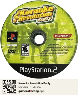 Karaoke Revolution Party PlayStation 2, NTSC disc
