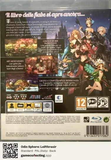 Odin Sphere: Leifthrasir PlayStation 3, Italy box back