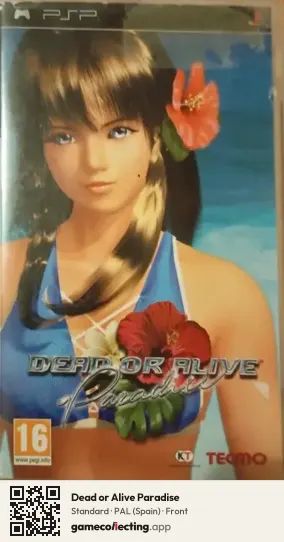 Dead or Alive Paradise PlayStation Portable, Spain box front