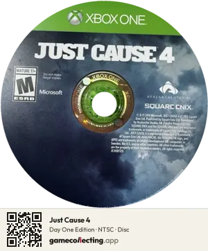 Just Cause 4 Xbox One, NTSC disc