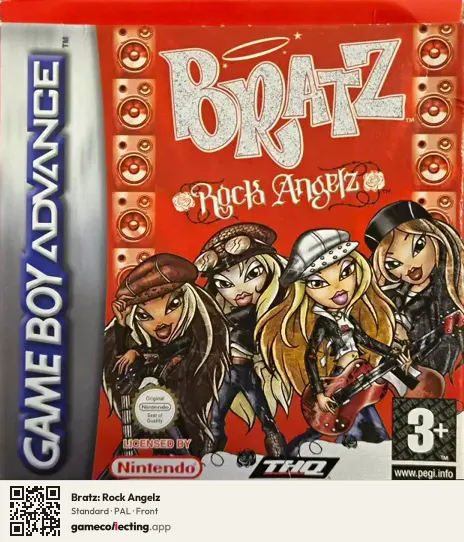 Bratz: Rock Angelz Game Boy Advance, PAL box front