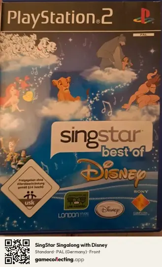 SingStar Singalong with Disney PlayStation 2, Germany box front