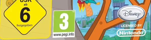 Phineas and Ferb: Ride Again, the USK square on its front