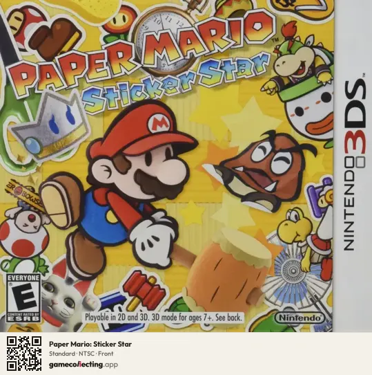 Paper Mario: Sticker Star Nintendo 3DS, NTSC box front