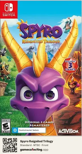 Spyro Reignited Trilogy Nintendo Switch, NTSC box front