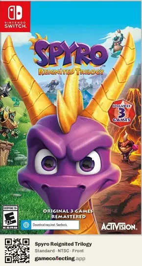 Spyro Reignited Trilogy Nintendo Switch, NTSC box front