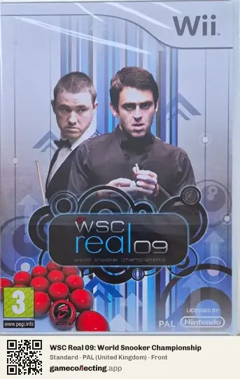 WSC Real 09: World Snooker Championship Nintendo Wii, United Kingdom box front