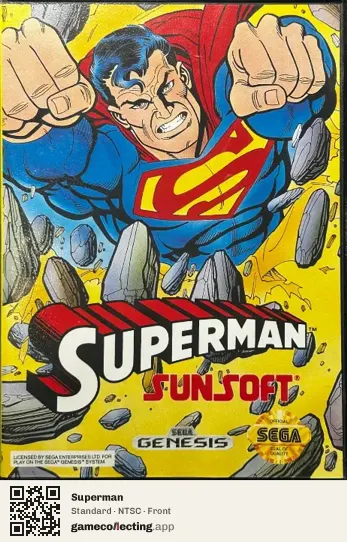 Superman Sega Mega Drive / Genesis, NTSC box front