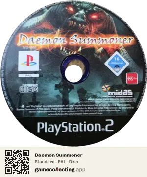 Daemon Summoner PlayStation 2, PAL disc