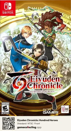 Eiyuden Chronicle: Hundred Heroes Nintendo Switch, NTSC box front