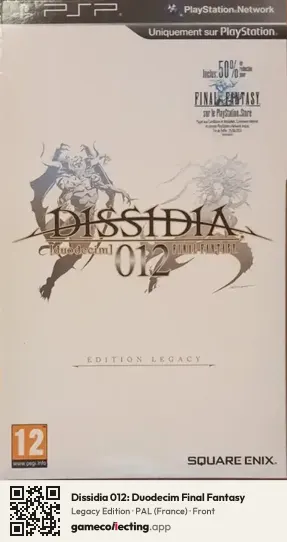Dissidia 012: Duodecim Final Fantasy PlayStation Portable, France box front