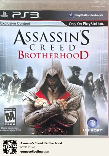 Assassin's Creed: Brotherhood PlayStation 3, NTSC box front