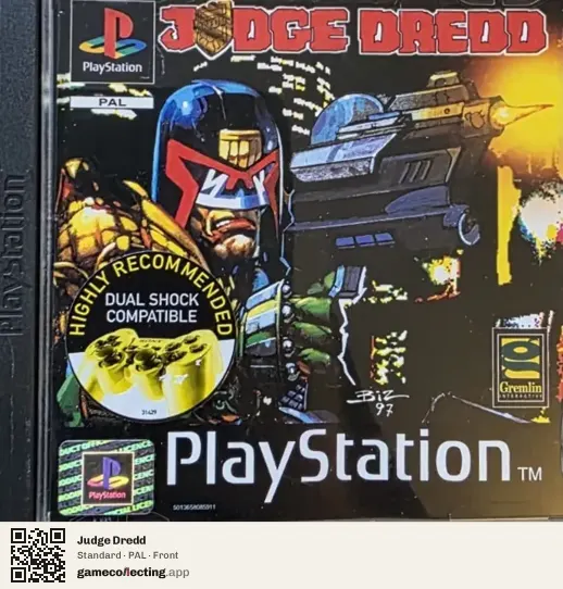 Judge Dredd PlayStation, PAL box front
