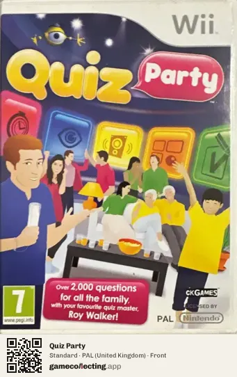 Quiz Party Nintendo Wii, United Kingdom box front