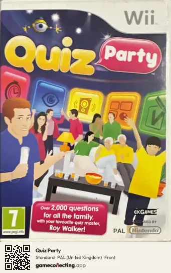 Quiz Party Nintendo Wii, United Kingdom box front