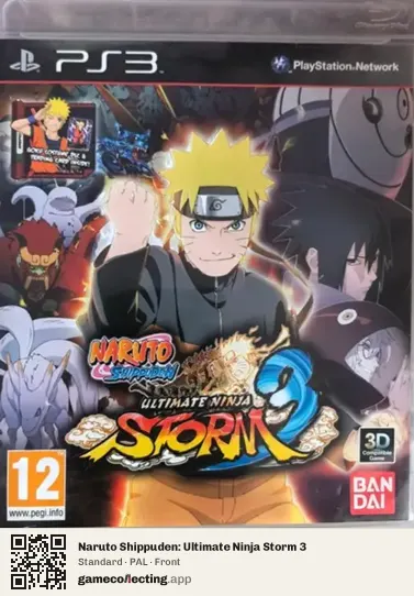 Naruto Shippuden: Ultimate Ninja Storm 3 PlayStation 3, PAL box front