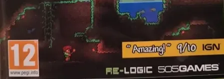 Terraria, the PEGI square on its front