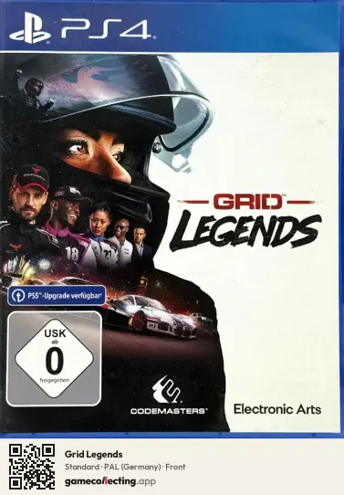 Grid Legends PlayStation 4, Germany box front