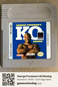 George Foreman's KO Boxing Game Boy, NTSC cartridge label