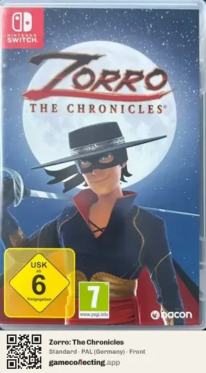 Zorro: The Chronicles Nintendo Switch, Germany box front