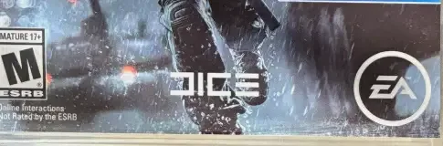 Battlefield 4, the ESRB box on its front
