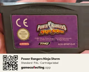 Power Rangers Ninja Storm Game Boy Advance, PAL cartridge label